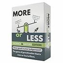 More or Less Science & Nature Edition Card Game- How Good Is Your Judgement? 2+ Players | Adults & Kids |
