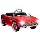 Aosom Licensed BMW Kid Electric Ride On Car, 12 Battery Powered Electric Car for Kids with 3 Speeds Remote Control, Easy Transport, Suspension System, Lights, Horn, MP3, Red