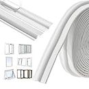 Maudzlan 236 inch/6m Window Draft Blocker,Insect Proof Self-Adhesive Insulation Seal Strip Draught Excluder Sound Proofing Strip, Foam Tape for Windows Doors (White)