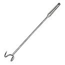UPTALY 1 pcs 50 cm Pigtail Food Flipper, with Double Hooks, Thickened SUS430 Stainless Steel, Extra Long Meat Turner, Heavy Duty Barbecue Meat Hooks, Large Sized Turkey Fryer Hook