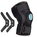 Thx4COPPER Hinged Knee Brace-Adjustable Open Patella with Parallel Straps & Dual Side Stabilizers-Compression Support for Knee Pain Relief & Recovery-MCL, ACL, LCL,Tendonitis, Ligament for Men & Women