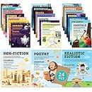 24 Literature Classroom Posters - 11x14in Reading Posters for Classroom, Reading Genre Posters for Classroom, Classroom Reading Posters, Literature Posters for English Classroom, Library Genre Signs