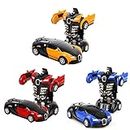 3 Pièces Transformateur Robot Voiture & Robot Transformable Mur Climber Car avec Led et Rotation 360 ° Stunt Car Rc Toy Car pour Kid Cadeau