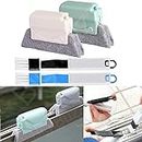 Big Buzz Double Combo Of Window Groove Frame Cleaning Brush& Dust Cleaning Brush For Window Slot Keyboard With Mini Dustpan Door Track Cleaning Tool For All Corners Edges Gaps( Multicolour) pack of 2