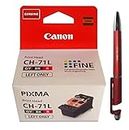 Canon Printhead CH 71L for G570 / G670 Ink Tank Printers with ITGLOBAL 3in1 Multi-Function Mobile Phone Stand Stylus Pen Anti-Metal Texture Rotating Ballpoint Pen (Very Colors)