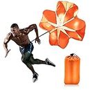 Nusogon Running Speed Training, 56 inch Speed Drills Resistance Parachute Running Sprint Chute Soccer Football Sport Speed Training(Orange)