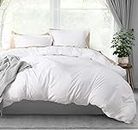 Utopia Bedding Queen Duvet Cover Set - 1 Duvet Cover with 2 Pillow Shams - 3 Pieces Comforter Cover with Zipper Closure - Ultra Soft Brushed Microfiber, 90 X 90 Inches (Queen, White)