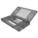 eXtremeRate Clear Black Replacement Full Housing Shell for Nintendo DS Lite, Custom Handheld Console Case Cover with Buttons, Screen Lens for Nintendo DS Lite NDSL - Console NOT Included