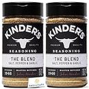 Kinders The Blend Seasoning is gluten free, non-GMO, and no added MSG Kinder's The Blend Seasoning Salt, Pepper and Garlic (10.5 oz.) Bundled with BETRULIGHT Fridge Decal – 2 Pack (The Blend)