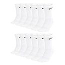 Nike Men's Everyday Cushioned Crew Training Socks (6 Pairs), 100 white., 42-46