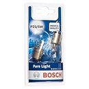 Bosch P21/5W Pure Light Lámparas Incandescente para vehículos, 12 V 21/5 W BAY15d, Lámparas x2, Amarillo