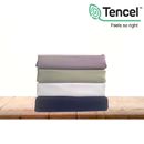 OzComfort Flat Bedsheet Lyocell Tencel Navy Blue Soft Smooth Silky Ultra Cooling