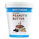 MYFITNESS Chocolate Peanut Butter Smooth 510g | 22g Protein | Tasty & Healthy Nut Butter Spread | Vegan | Dark Chocolate | Cholesterol Free & Gluten Free | Smooth Peanut Butter | Zero Trans Fat