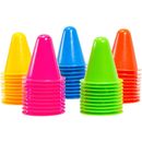 50 Pack Mini Cones for Classroom, Small Sports Markers (Assorted Colors, 3 in)