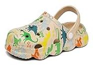INMINPIN Kids Cute Clogs Cartoon Garden Shoes Boys Girls Slides Slippers Indoor Outdoor Children Water Shower Beach Pool Sandals, Beige a, 11-11.5 US Little Kid