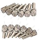 LCARY 60pcs Misting Nozzles for Cooling System, 6mm Quick Connect Mister Heads, Water Mister Nozzles, Stainless Steel Sprinkle Fog Nozzles for Patio Garden 0.004-0.024Inch Sprayer Irrigation Tool Kit