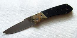 Couteau de poche Herbertz noir couteau d'extérieur camping jardin loisirs passe-temps
