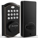 ELAMOR M19 Keyless Entry Door Lock with Keypad - Electronic Deadbolt Lock with 2 Keys - Smart Lock for Front Door - Auto Lock - Easy Installation - Ideal for Home & Apartment's Entry Door Locks
