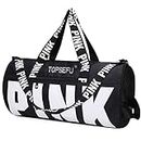 TOPSEFU Sports Gym Bag, Large Gym Duffle Holdall Bag Training Handbag Yoga Bag for Men and Women (Black)