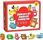 Gamfoam DIY Doll Sewing Toys, Children's DIY Handcraft Sewing Funsewing Kits, Sewing Kit for Beginner Kids Arts & Crafts, Easy DIY Projects of Stuffed Animal Dolls, Learn to Sew (Color : 1pcs)