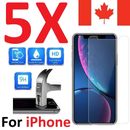 [5 Pack] Screen Protector for iPhone 15 14 13 Pro Max 12 11 XR SE 8 Plus 7 6s 5