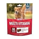 VetIQ Multivitamin Supplement for Dogs, Supports Active Brain Function, Immune System, and Digestive System, Hickory Smoke Flavored Dog Multivitamin, Made in The USA, 60 Count