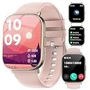 Smart Watch, 2.01” HD Smart Watches for Women, Fitness Tracker Watch with Blood Pressure/Heart Rate/Sleep Monitor, Bluetooth 5.2 Smartwatch for Android/iOS Phones, IP68 Waterproof Sport Watch (Pink)