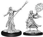 D&D Nolzur’s Marvelous Miniatures: Wave 12: Female Elf Sorcerer - Unpainted/Primed Dungeons and Dragons Miniature by WizKids – Compatible with DND and Other Tabletop RPG Games TTRPG