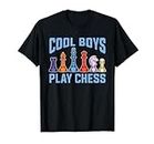 Farbenfrohe Schachfiguren Schachspieler Jungen Schach T-Shirt