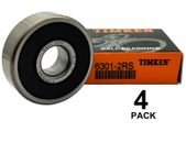 (4 PACK) USA TIMKEN 6301-2RS 12X37X12MM Double Rubber Seal Ball Bearings