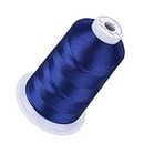 Simthread Embroidery Thread Indigo Blue S070 5500 Yards, 40wt 100% Polyester for Brother, Babylock, Janome, Singer, Pfaff, Husqvarna, Bernina Machine