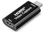 Adaptateur hdmi Cartes de Capture Audio vidéo,1080p Adaptateur USB hdmi Carte Portable Plug & Play Capture, pour Streaming vidéo en Direct Enregistrement vidéo ou Diffusion en Direct
