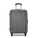 Safari Glimpse 79cm Large Check-in Trolley Bag Hard Case Polycarbonate 4 Wheels 360 Degree Wheeling System Luggage, Suitcase for Travel, Gun Metal