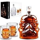 Whiskey Flask Carafe Decanter with 2 Glasses, Whiskey Glasses, Whiskey Carafe for Wine, Liquor, Scotch, Bourbon, Brandy - 750ML…
