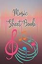 Music Sheet Book : – Manuscript Paper | Blank sheet Music Notebook | 100 Pages 12 Staves per Page | Full 8,5'' wide x 11'' high