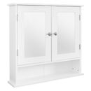 Mueble armario madera MDF con espejo 2 cajones para cuarto común baño 56x58x13cm