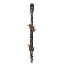 'Hand Carved Three-Faced Head African Wood Walking Stick'