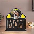 MYGIFTYSHOP MOM Customized Wooden Photo Frame Table Top 9 X 8 in - | Best Mom Birthday Mother's Day Gift | For Mom Mother Maa