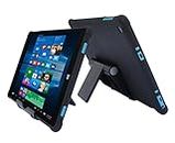 iShoppingdeals Protecive TPU Cover Case + Adjustable Stand for Nuvision 10.1”(TM101W610L) Tablet Windows 10 (2017 Release) (Black)