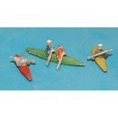 3 Canoes / Kayaks And Paddling Figures N Scale Langley A125