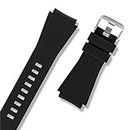 Diruite for Michael Kors Access Bradshaw Smart Watch 22mm Classic Silicone Band Strap for MKT5001/5004 - Black