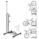 Joparri Soporte de bicicleta 3 en 1 para suelo de 20 a 27.5 pulgadas, horizontal y vertical, altura ajustable, adecuado para rueda delantera o trasera, 42,5 x 43,5 x 117