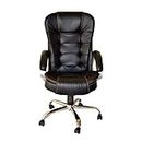 ROAR WOOD High Back Brown Cushioned Leather Executive Boss Director | Manager Study Desk Gaming Special Office Revolving Chair 360 Fully Adjustable with Extra Comfort Ergonomic for Work at Home