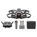 DJI Avata 2 Fly More Combo (3 Batteries), FPV Drone with Camera 4K, Immersive Experience, One-Push Acrobatics, Built-in Propeller Guard, 155° FOV, Camera Drone with Goggles 3 and RC Motion 3