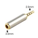 2.5mm Male to 3.5mm Female Stereo Audio Headphone Jack Connector Converter