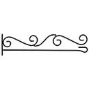 ANLEY Garden Flags Wall Scroll Hanger - Wrought Iron Horizontal Garden Flag Pole Holder - Weather Resistant & Easy Mounting - Curve Design & Black Matte Coating - H4" x W15"