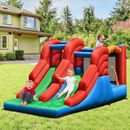 3-in-1 Dual Slides Jumping Castle Bouncer without Blower - Multi - 143" x 73.5" x 71" (L x W x H)