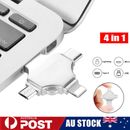 4 in 1 USB Flash Drive 2TB 1TB Memory Photo Stick for iPhone Samsung Android AU