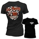 Fast N' Loud Officially Licensed Gas Monkey Garage Racing Women T-Shirt (Black), Medium