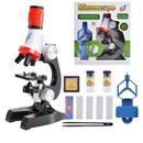 Kid Toy Microscope Science Kit 100X 400X 1200X  Educational Lab Magnification